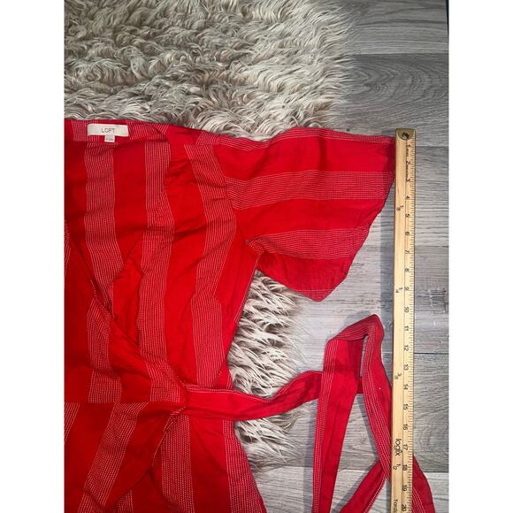 Loft women’s red wrap blouse - Picture 10 of 13